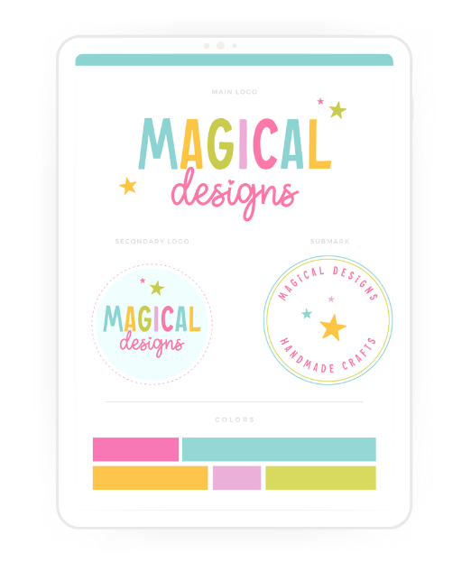 Bright Cute Free Canva Logo Set