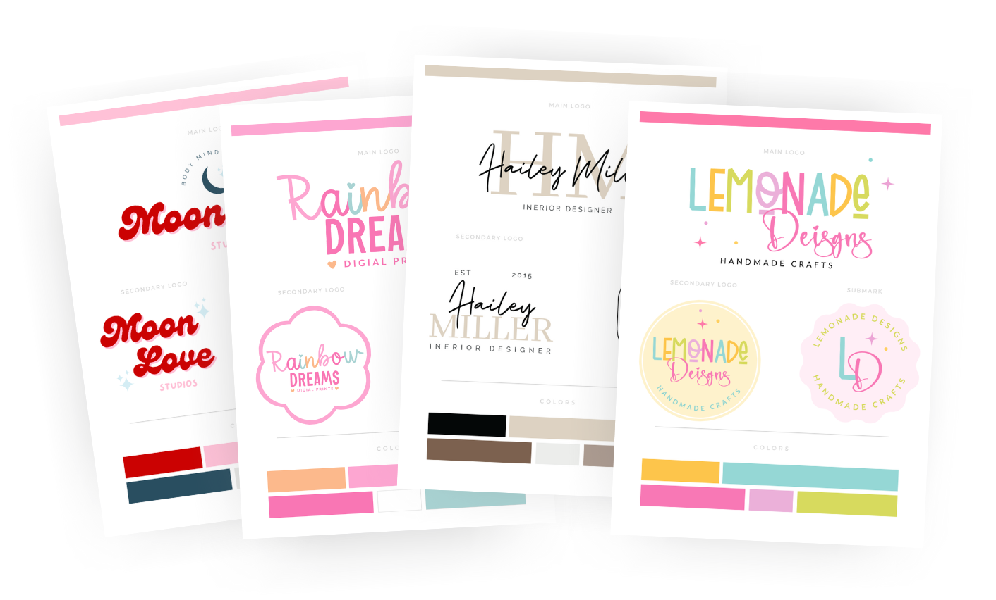 Custom Canva Logo Templates, Feminine DIY Logo Designs